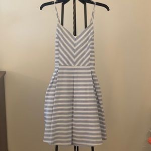 Blue and White Dress